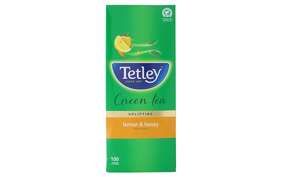 Tetley Green Tea Uplifting Lemon & Honey   Box  100 pcs